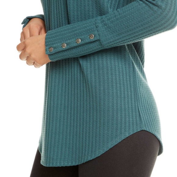 CHASER Ladies' Long Sleeve Waffle Thermal Tunic - Picture 3 of 5
